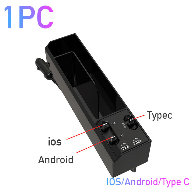 Car Seat Gap Organizer with Charging Cable