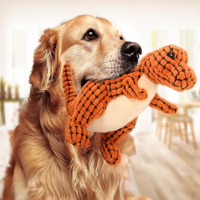 Dinosaur Squeaky Plush Dog Toy
