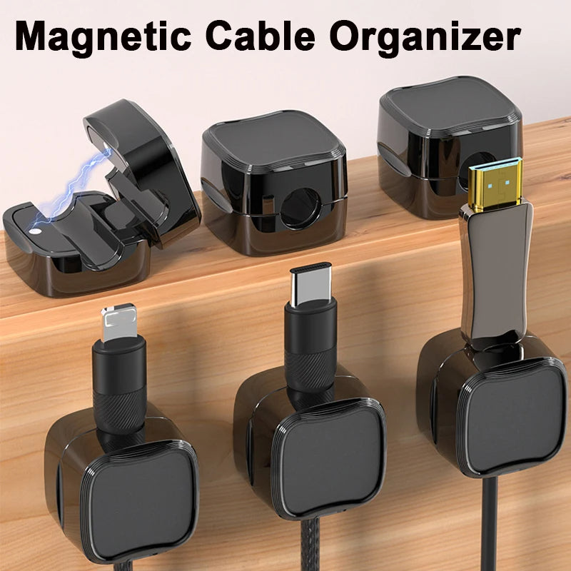Magnetic Under-Desk Cable Clips