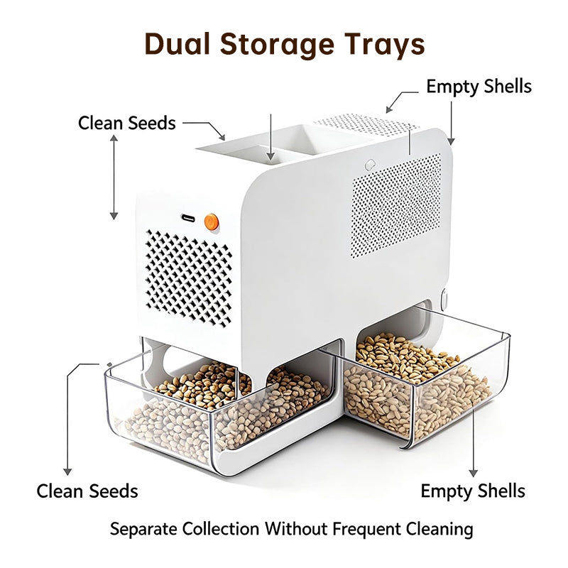 USB bird seed shell remover