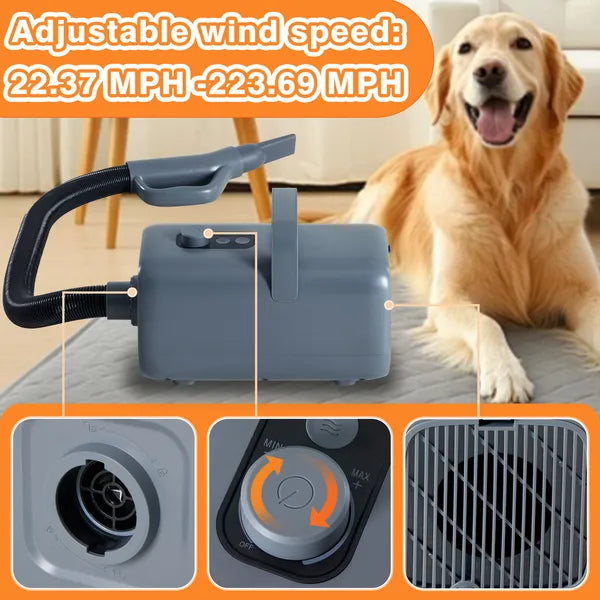 High-velocity pet dryer detail
