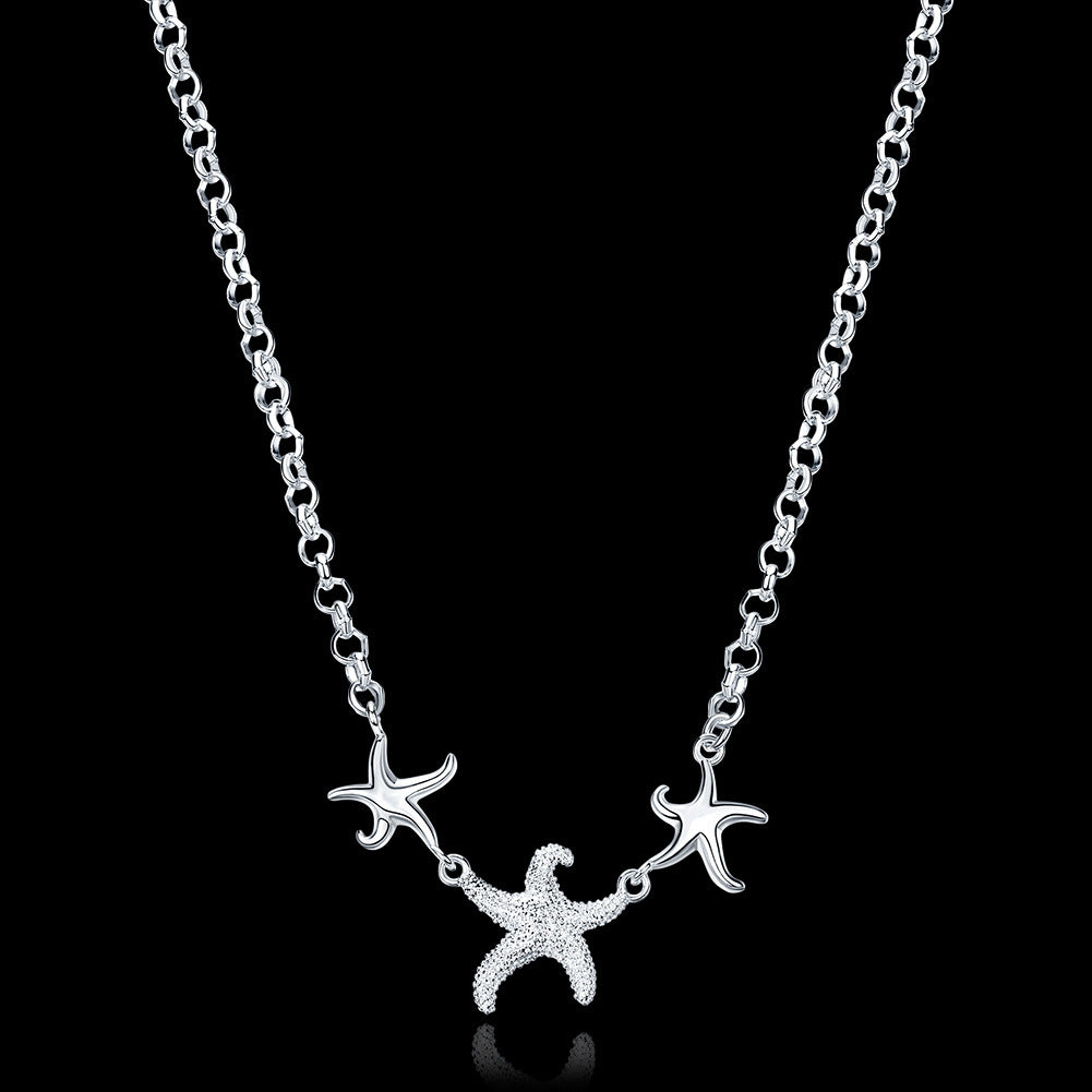 Silver-Tone Beaded Necklace