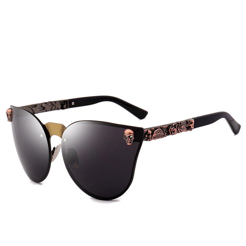 Skull Metal Statement Sunglasses
